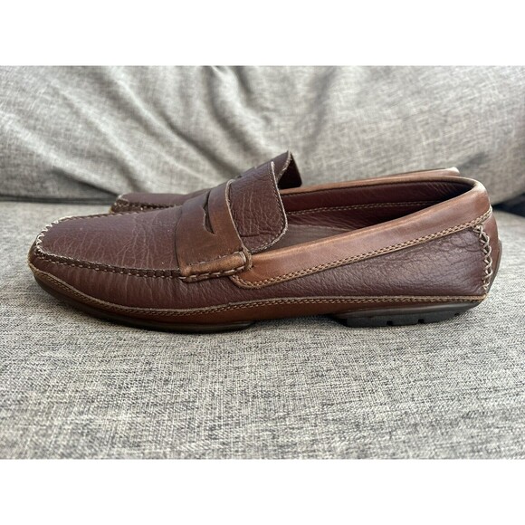 Neil M Leather Driving Loafers Mens Size 9 Two Tone Brown main image 9